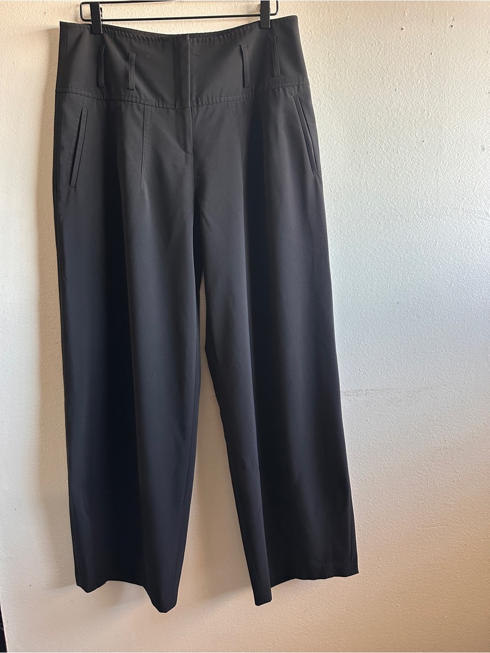 Ivan Grundahl Copenhagen Black Wide-Leg Women's Trousers Size 44 US L